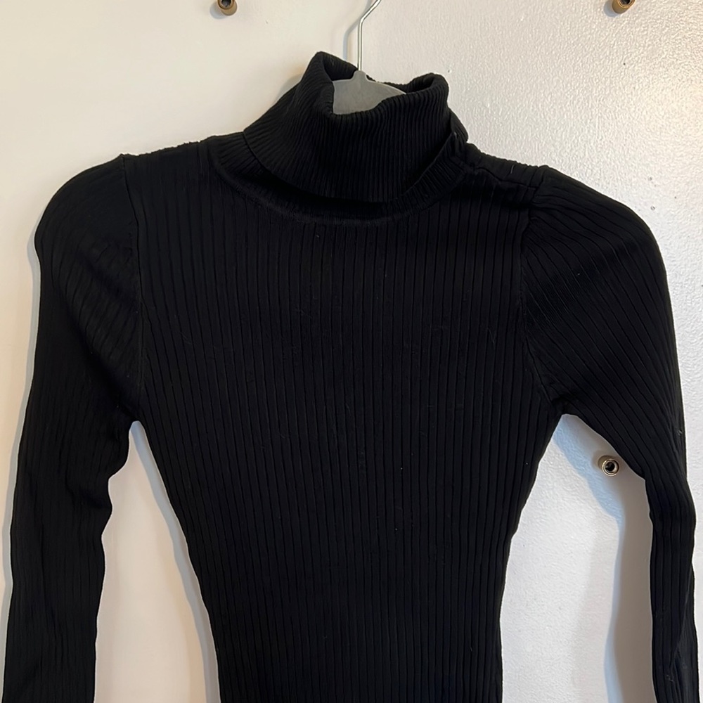 Long-sleeved small turtle neck sweater dress. Brand new, no tag. Black size s